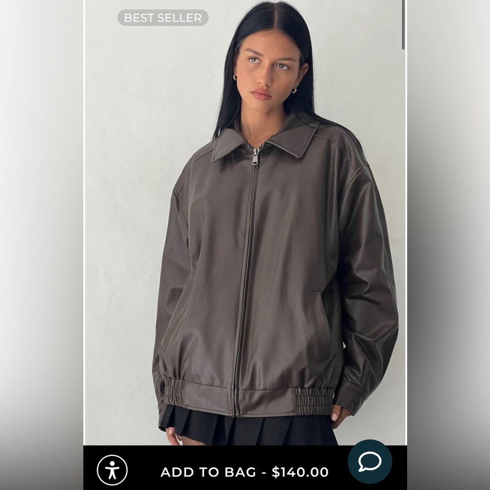 Cavita Jacket In PU Bitter Chocolate